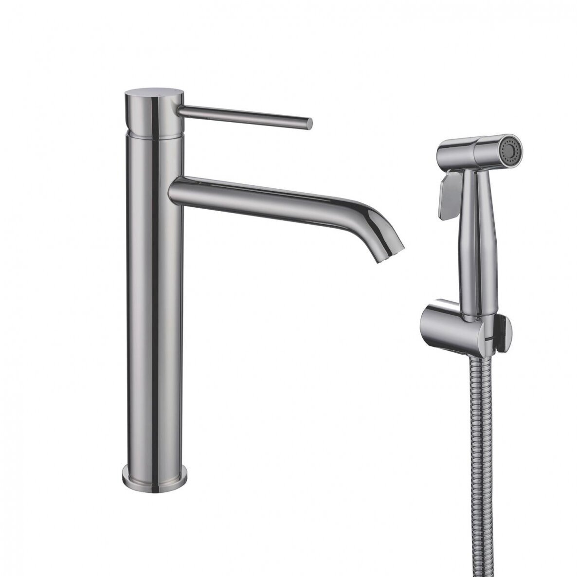 Braižyto plieno praustuvo maišytuvas, basin mixer Cherry, brushed steel 6