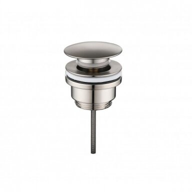 Braižyto plieno universalus dugno vožtuvas klik klak, UNIVERSAL 1”1/4 CLICK-CLACK CHERRY, OUTLET WITH SCREW 0-63 MM, BRUSHED SEEL Braižyto plieno universalus dugno vožtuvas klik klak, UNIVERSAL 1”1/4 CLICK-CLACK CHERRY, OUTLET WITH SCREW 0-63 MM, BRUSHED SEEL