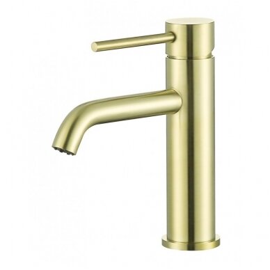 Braižyto plieno praustuvo maišytuvas, basin mixer Cherry, brushed steel 3