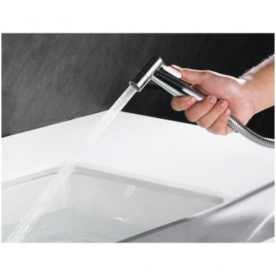 Braižyto plieno praustuvo maišytuvas, basin mixer Cherry, brushed steel 8